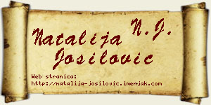 Natalija Jošilović vizit kartica